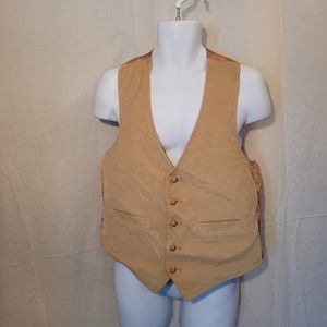 Vtg Sears & Roebuck Tan Corduroy Vest